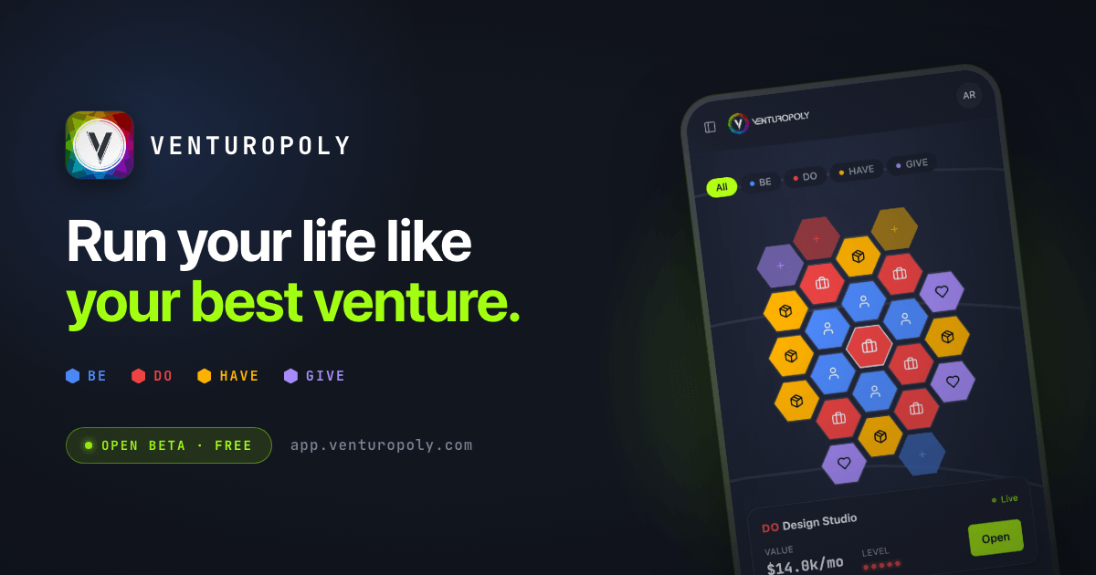 Venturopoly Life Dashboard